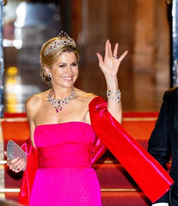 Royal Couple Offers Corps Diplomatic Dinner, Amsterdam - 23 Apr 2026 Queen Maxima at the Corps Diplomatique for a gala dinner at the Royal Palace Amsterdam. Amsterdam The Netherlands  Copyright: xMischaxSchoemakerx