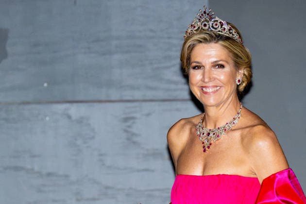 Royal Couple Offers Corps Diplomatic Dinner, Amsterdam - 23 Apr 2026 Queen Maxima at the Corps Diplomatique for a gala dinner at the Royal Palace Amsterdam. Amsterdam The Netherlands  Copyright: xMischaxSchoemakerx