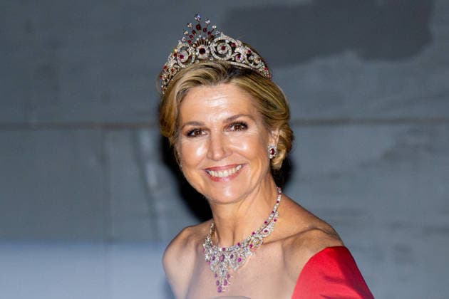 Royal Couple Offers Corps Diplomatic Dinner, Amsterdam - 23 Apr 2026 Queen Maxima at the Corps Diplomatique for a gala dinner at the Royal Palace Amsterdam. Amsterdam The Netherlands  Copyright: xMischaxSchoemakerx