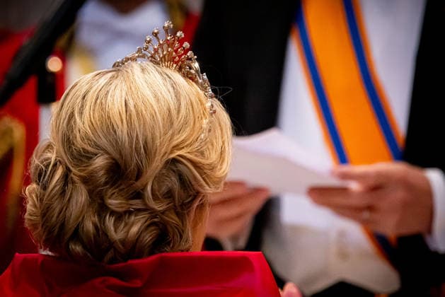 Royal Couple Offers Corps Diplomatic Dinner, Amsterdam - 23 Apr 2026 King Willem-Alexander and Queen Maxima at the Corps Diplomatique for a gala dinner at the Royal Palace Amsterdam. Amsterdam The Netherlands  Copyright: xMischaxSchoemakerx