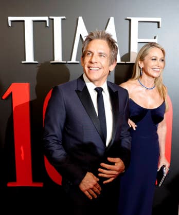 Ben Stiller s and Christine Taylor arrive on the red carpet at the 2026 TIME 100 Gala at Frederick P. Rose Hall, Home of Jazz at Lincoln Center, in New York City on Thursday, April 23, 2025.  NYP20260423313 JOHNxANGELILLO