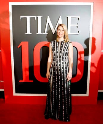 Claire Danes arrives on the red carpet at the 2026 TIME 100 Gala at Frederick P. Rose Hall, Home of Jazz at Lincoln Center, in New York City on Thursday, April 23, 2025.  NYP20260423315 JOHNxANGELILLO