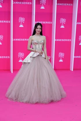 April 23, 2026, Cannes, France: Kim Jisoo attends the Opening Pink Carpet at the 9th Cannes Series International Festival. Opening Pink Carpet Canneserie- The 9th Cannes Series International Festival Cannes France - ZUMAs197 20260423_aaa_s197_073 Copyright: xGianluigixJoriox