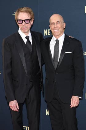 April 23, 2026, Los Angeles, California, USA: LOS ANGELES - APR 18: Jerry Bruckheimer, Jeffrey Katzenberg at the AFI Lifetime Achievement Award: A Tribute Celebrating Eddie Murphy at the Dolby Theater on April 18, 2026 in Los Angeles, CA Los Angeles USA  - ZUMAb170 20260423_aap_b170_151 Copyright: xKayxBlakex