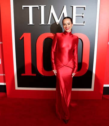 Emily Curl arrives on the red carpet at the 2026 TIME 100 Gala at Frederick P. Rose Hall, Home of Jazz at Lincoln Center, in New York City on Thursday, April 23, 2025.  NYP20260423325 JOHNxANGELILLO