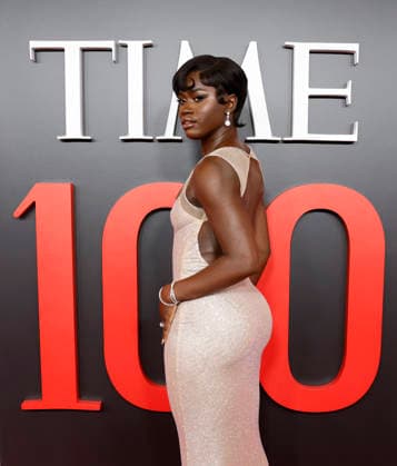 Junelle Lyles arrives on the red carpet at the 2026 TIME 100 Gala at Frederick P. Rose Hall, Home of Jazz at Lincoln Center, in New York City on Thursday, April 23, 2025.  NYP20260423335 JOHNxANGELILLO