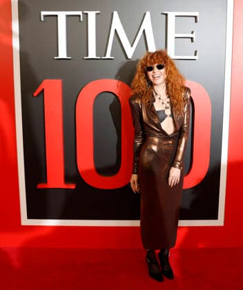 Natasha Lyonne arrives on the red carpet at the 2026 TIME 100 Gala at Frederick P. Rose Hall, Home of Jazz at Lincoln Center, in New York City on Thursday, April 23, 2025.  NYP20260423379 JOHNxANGELILLO