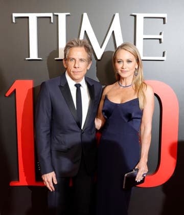 Ben Stiller and Christine Taylor arrive on the red carpet at the 2026 TIME 100 Gala at Frederick P. Rose Hall, Home of Jazz at Lincoln Center, in New York City on Thursday, April 23, 2025.  NYP20260423389 JOHNxANGELILLO