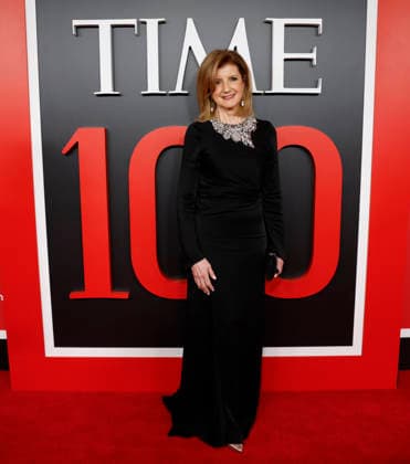 Arianna Huffington arrives on the red carpet at the 2026 TIME 100 Gala at Frederick P. Rose Hall, Home of Jazz at Lincoln Center, in New York City on Thursday, April 23, 2025.  NYP20260423332 JOHNxANGELILLO