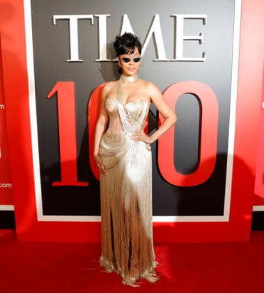 La La Anthony arrives on the red carpet at the 2026 TIME 100 Gala at Frederick P. Rose Hall, Home of Jazz at Lincoln Center, in New York City on Thursday, April 23, 2025.  NYP20260423383 JOHNxANGELILLO