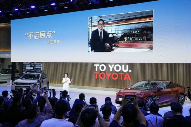 Beijing motor show Toyota Motor Corp. holds a press conference at the Beijing motor show in the Chinese capital on April 24, 2026.  A14AA0005479777P