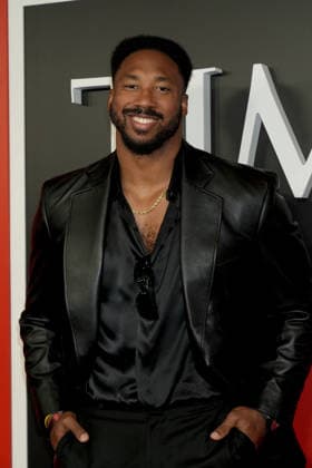2026 Time 100 Gala celebrating the list of the 100 Most Influential People in the World, held at Frederick P.Rose Hall, home of Jazz at Lincoln Center Featuring: Myles Garrett Where: New York, New York, United States When: 23 Apr 2026 Credit: Jennifer Graylock INSTARimages EDITORIAL USE ONLY. NOT FOR USE BY NEWSPAPERS BASED IN THE UK. Copyright: xx instar55640422