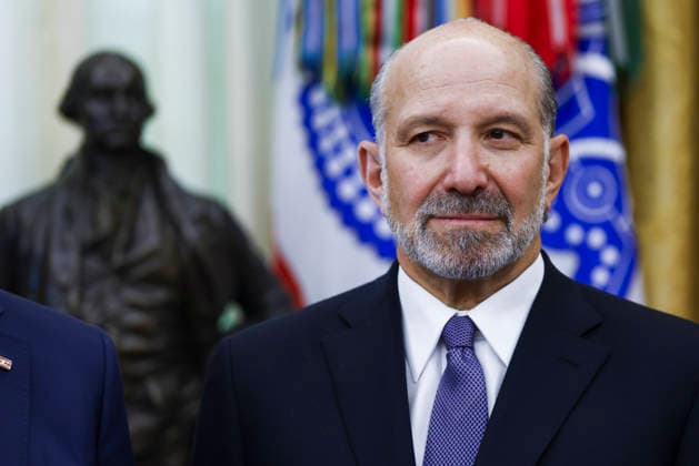 United States Secretary of Commerce Howard Lutnick listens as US President Donald Trump delivers remarks during a Health Care Affordability event in the Oval Office at the White House. Washington, DC, USA, 23 April 2026. Copyright: xEPAx