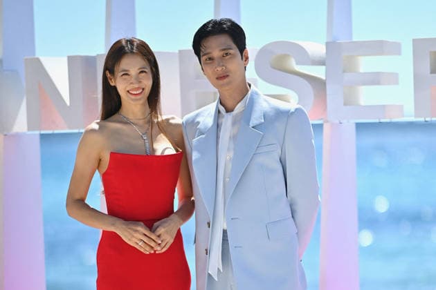 9th Cannes Series - Sacred Jewel Photocall. FC CANNES, FRANCE - APRIL 24 Claudia Kim and Ahn Bo-hyun attends the Sacred Jewel Photocall at the 9th Cannes Series International Festival on April 24, 2026 in Cannes, France. Photo by Franck Castel ABACAPRESS.COM Cannes France  Copyright: xCastelxFranck ABACAx