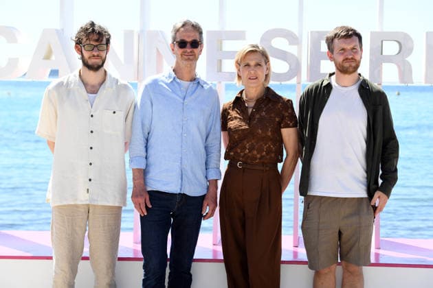 April 24, 2026, Cannes, France: (L-R) Simon Bennebjerg, Lars Brygmann, Charlotte Fich and Elliott Crosset Hove attend the Harvest Photocall at the 9th Canneseries International Festival. Cannes France - ZUMAs197 20260424_aaa_s197_022 Copyright: xGianluigixJoriox