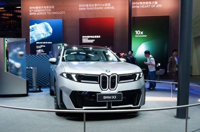 China Auto Show 9150978 24.04.2026 A BMW iX3 car is displayed during the 2026 Beijing International Automotive Exhibition at the New China International Exhibition Center (NCIEC) in Beijing, China. Anna Ratkoglo Sputnik Beijing China  Copyright: xAnnaxRatkoglox