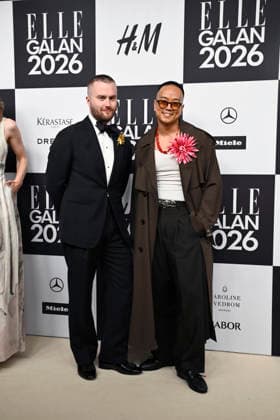 STOCKHOLM, SWEDEN 20260424 Gustav Broström Jimmy Guo arrives at the Elle gala at the Grand Hotel on Friday STOCKHOLM SWEDEN x10080x  Copyright: xFredrikxSandberg TTx ELLE GALAN 2026 mZpK8TgzrPU