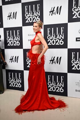 STOCKHOLM, SWEDEN 20260424 Thea Sofie Loch Naess arrives at the Elle gala at the Grand Hotel on Friday STOCKHOLM SWEDEN x10080x  Copyright: xFredrikxSandberg TTx ELLE GALAN 2026 D0co6cBnS-0