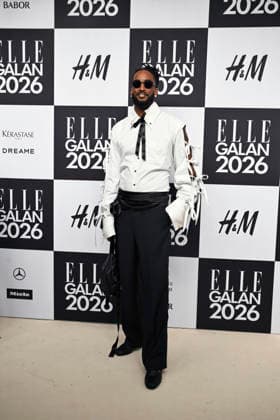 STOCKHOLM, SWEDEN 20260424 Ahmed Behran arrives at the Elle gala at the Grand Hotel on Friday STOCKHOLM SWEDEN x10080x  Copyright: xFredrikxSandberg TTx ELLE GALAN 2026 7-G8Sx3rd-g