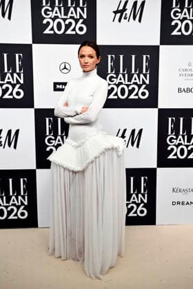 STOCKHOLM, SWEDEN 20260424 Columbine Smille arrives at the Elle gala at the Grand Hotel on Friday STOCKHOLM SWEDEN x10080x  Copyright: xFredrikxSandberg TTx ELLE GALAN 2026 ZCuGLi86pAg