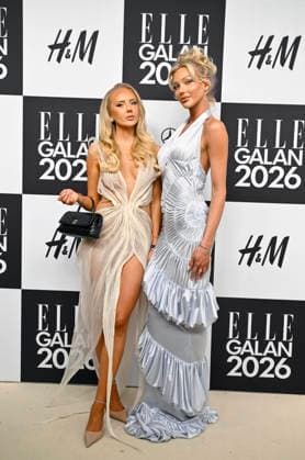 STOCKHOLM, SWEDEN 20260424 Tilda Törnqvist and Isa Östling arrive at the Elle gala at the Grand Hotel on Friday STOCKHOLM SWEDEN x10080x  Copyright: xFredrikxSandberg TTx ELLE GALAN 2026 _Qr3eGwsNKA
