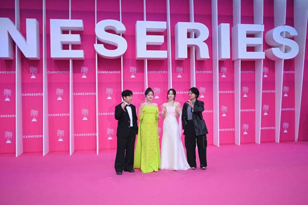 Pink Carpet - The 9th Canneseries International Festival - Day 2. FC CANNES, FRANCE - APRIL 24 Hanseok Na, Moon Ji-in, Bae Yoon-kyung and Harry Hyun attends Day Two of the 9th Canneseries International Festival on April 24, 2026 in Cannes, France. Photo by Franck Castel ABACAPRESS.COM Cannes France  Copyright: xCastelxFranck ABACAx