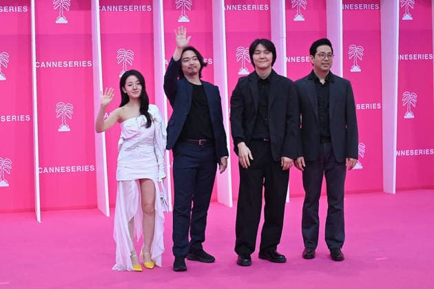 Pink Carpet - The 9th Canneseries International Festival - Day 2. FC CANNES, FRANCE - APRIL 24 Shinjung Park, Kim Mo-beom, Cho Chang-Geun and Kim Soon-mo attends Day Two of the 9th Canneseries International Festival on April 24, 2026 in Cannes, France. Photo by Franck Castel ABACAPRESS.COM Cannes France  Copyright: xCastelxFranck ABACAx