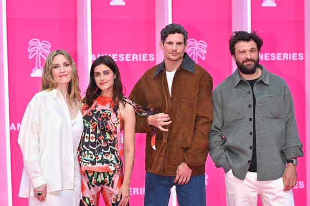Pink Carpet - The 9th Canneseries International Festival - Day 2. FC CANNES, FRANCE - APRIL 24 Evelyne Brochu, Eugénie Derouand, Jérémie Laheurte and Thibaut Evrard attends Day Two of the 9th Canneseries International Festival on April 24, 2026 in Cannes, France. Photo by Franck Castel ABACAPRESS.COM Cannes France  Copyright: xCastelxFranck ABACAx
