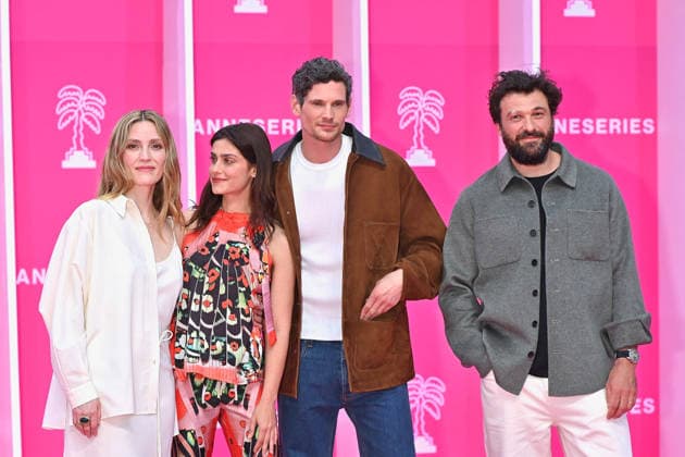 Pink Carpet - The 9th Canneseries International Festival - Day 2. FC CANNES, FRANCE - APRIL 24 Evelyne Brochu, Eugénie Derouand, Jérémie Laheurte and Thibaut Evrard attends Day Two of the 9th Canneseries International Festival on April 24, 2026 in Cannes, France. Photo by Franck Castel ABACAPRESS.COM Cannes France  Copyright: xCastelxFranck ABACAx