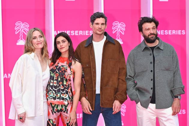 Pink Carpet - The 9th Canneseries International Festival - Day 2. FC CANNES, FRANCE - APRIL 24 Evelyne Brochu, Eugénie Derouand, Jérémie Laheurte and Thibaut Evrard attends Day Two of the 9th Canneseries International Festival on April 24, 2026 in Cannes, France. Photo by Franck Castel ABACAPRESS.COM Cannes France  Copyright: xCastelxFranck ABACAx