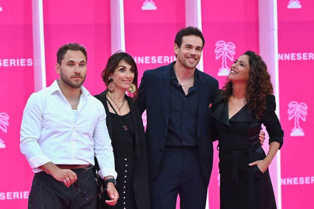 Pink Carpet - The 9th Canneseries International Festival - Day 2. FC CANNES, FRANCE - APRIL 24 Youcef Agal, guest, Adrien Rob and Samira Lacchab attends Day Two of the 9th Canneseries International Festival on April 24, 2026 in Cannes, France. Photo by Franck Castel ABACAPRESS.COM Cannes France  Copyright: xCastelxFranck ABACAx