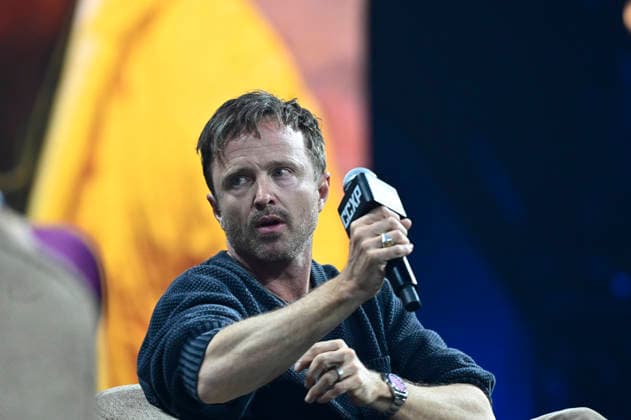 April 24, 2026, Mexico City, Ciudad de Mexico, Mexico: Aaron Paul speaks during a conference as part of pop culture festival CCXP Comic Con Experience at Centro Banamex on April 24, 2026 in Mexico City, Mexico. Mexico City Mexico - ZUMAe321 20260424_zea_e321_102 Copyright: xCarlosxTischlerx