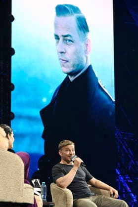 April 24, 2026, Mexico City, Ciudad de Mexico, Mexico: Tom Wlaschiha speaks during a conference as part of pop culture festival CCXP Comic Con Experience at Centro Banamex on April 24, 2026 in Mexico City, Mexico. Mexico City Mexico - ZUMAe321 20260424_zea_e321_093 Copyright: xCarlosxTischlerx