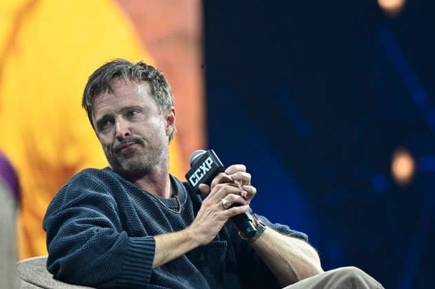 April 24, 2026, Mexico City, Ciudad de Mexico, Mexico: Aaron Paul speaks during a conference as part of pop culture festival CCXP Comic Con Experience at Centro Banamex on April 24, 2026 in Mexico City, Mexico. Mexico City Mexico - ZUMAe321 20260424_zea_e321_116 Copyright: xCarlosxTischlerx