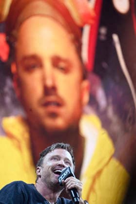 April 24, 2026, Mexico City, Ciudad de Mexico, Mexico: AARON PAUL speaks during a conference as part of pop culture festival CCXP Comic Con Experience at Centro Banamex in Mexico City. Mexico City Mexico - ZUMAe321 20260424_zea_e321_064 Copyright: xCarlosxTischlerx