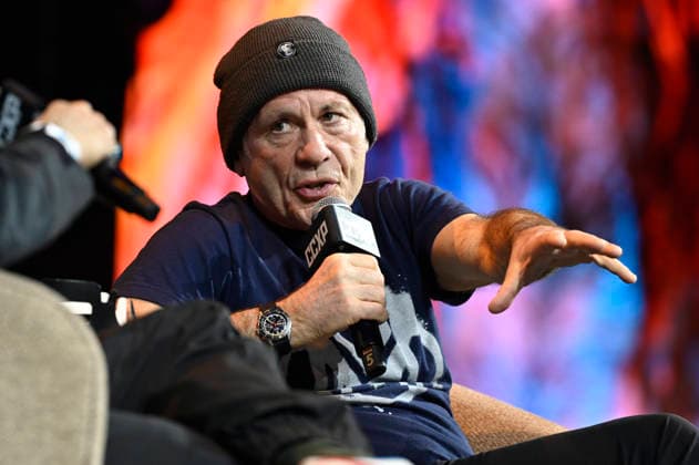 April 24, 2026, Mexico City, Ciudad de Mexico, Mexico: Bruce Dickinson speaks a keynote address as part of pop culture festival CCXP Comic Con Experience at Centro Banamex on April 24, 2026 in Mexico City, Mexico. Mexico City Mexico - ZUMAe321 20260424_zea_e321_062 Copyright: xCarlosxTischlerx