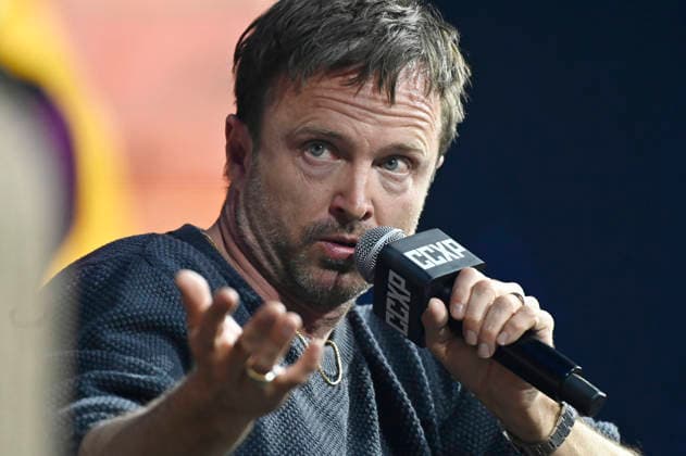April 24, 2026, Mexico City, Ciudad de Mexico, Mexico: Aaron Paul speaks during a conference as part of pop culture festival CCXP Comic Con Experience at Centro Banamex on April 24, 2026 in Mexico City, Mexico. Mexico City Mexico - ZUMAe321 20260424_zea_e321_035 Copyright: xCarlosxTischlerx