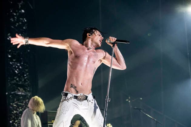 Yungblud performing live at The O2, London 24 April 2026 YUNGBLUD (Dominic Richard Harrison) is an English singer, songwriter, and actor. He is know for his outlandish shows and outfits. He has released two albums - his most recent Weird!, was released in late 20 and peaked atop the UK Albums Chart, and reached number 75 on the US Billboard 200. He appeared in Emmerdale and The Lodge before beginning his music career This tour is called: Idols - The World Tour for his third album of the same name, Credit:Dafydd Owen Avalon The O2 Arena, North Greenwich, London  Copyright: xDafyddxOwenx xAvalonx 1094127951