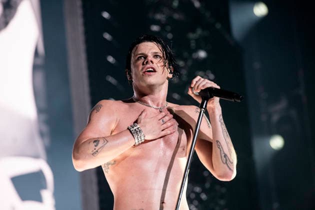 Yungblud performing live at The O2, London 24 April 2026 YUNGBLUD (Dominic Richard Harrison) is an English singer, songwriter, and actor. He is know for his outlandish shows and outfits. He has released two albums - his most recent Weird!, was released in late 20 and peaked atop the UK Albums Chart, and reached number 75 on the US Billboard 200. He appeared in Emmerdale and The Lodge before beginning his music career This tour is called: Idols - The World Tour for his third album of the same name, Credit:Dafydd Owen Avalon The O2 Arena, North Greenwich, London  Copyright: xDafyddxOwenx xAvalonx 1094127986