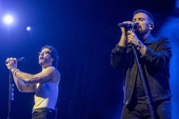 April 24, 2026, Indio, California, U.S: DAN SMYERS and SHAY MOONEY of Dan + Shay during Stagecoach Music Festival at Empire Polo Club in Indio, California Indio U.S  - ZUMAs135 20260424_zap_s135_115 Copyright: xDanielxDeSloverx