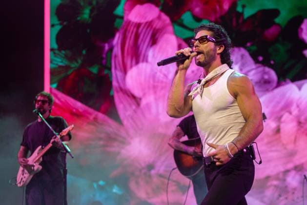 April 24, 2026, Indio, California, U.S: DAN SMYERS of Dan + Shay during Stagecoach Music Festival at Empire Polo Club in Indio, California Indio U.S  - ZUMAs135 20260424_zap_s135_111 Copyright: xDanielxDeSloverx