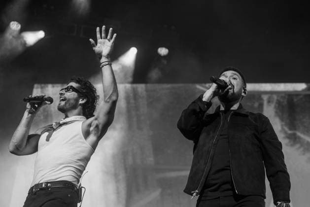 April 24, 2026, Indio, California, U.S: DAN SMYERS and SHAY MOONEY of Dan + Shay during Stagecoach Music Festival at Empire Polo Club in Indio, California Indio U.S  - ZUMAs135 20260424_zap_s135_118 Copyright: xDanielxDeSloverx