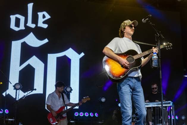 April 24, 2026, Indio, California, U.S: COLBY CLARK, JACOB TY YOUNG and DWIGHT MCGLYNN of Ole 60 during Stagecoach Music Festival at Empire Polo Club in Indio, California Indio U.S  - ZUMAs135 20260424_zap_s135_119 Copyright: xDanielxDeSloverx