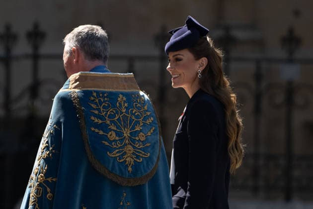 Anzac Day commemoration ceremony held in UK LONDON, UNITED KINGDOM - APRIL 25: Catherine Elizabeth Middleton (R), Princess of Wales attends a memorial ceremony held to mark Anzac Day at Westminster Abbey, in London, the capital of United Kingdom, on April 25, 2026. Rasid Necati Aslim Anadolu London United Kingdom. Editorial use only. Please get in touch for any other usage.  Copyright: x2026xAnadoluxRasidxNecatixAslimx
