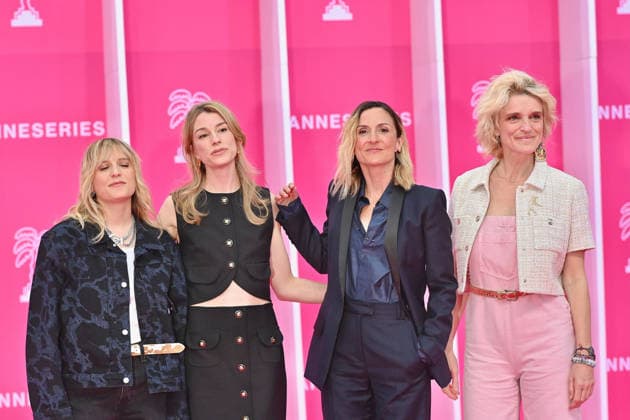 Pink Carpet - The 9th Canneseries International Festival - Day 3. FC CANNES, FRANCE - APRIL 25 Marie Papillon, Lison Daniel, Camille Chamoux and Olivia Côte attends Day Three of the 9th Canneseries International Festival on April 25, 2026 in Cannes, France. Photo by Franck Castel ABACAPRESS.COM Cannes France  Copyright: xCastelxFranck ABACAx