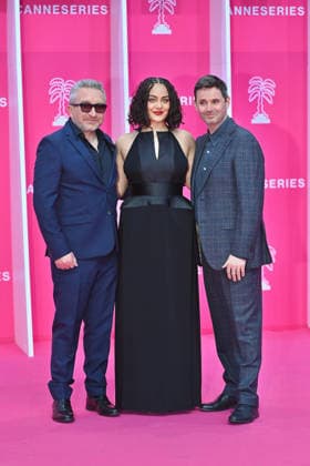 Pink Carpet - The 9th Canneseries International Festival - Day 3. FC CANNES, FRANCE - APRIL 25 Eddie Marsan, Izuka Hoyle and Matt Charman attends Day Three of the 9th Canneseries International Festival on April 25, 2026 in Cannes, France. Photo by Franck Castel ABACAPRESS.COM Cannes France  Copyright: xCastelxFranck ABACAx