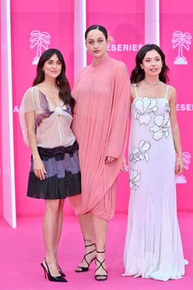 Pink Carpet - The 9th Canneseries International Festival - Day 3. FC CANNES, FRANCE - APRIL 25 Macarena García, Laura Weissmahr and Anna Castillo attends Day Three of the 9th Canneseries International Festival on April 25, 2026 in Cannes, France. Photo by Franck Castel ABACAPRESS.COM Cannes France  Copyright: xCastelxFranck ABACAx