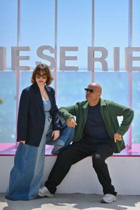 9th Cannes Series - A Bientot De Te Revoir Photocall. FC CANNES, FRANCE - APRIL 25 Sophie-Marie Larrouy and Eric Judor attends the A Bientot De Te Revoir Photocall at the 9th Canneseries International Festival on April 25, 2026 in Cannes, France. Photo by Franck Castel ABACAPRESS.COM Cannes France  Copyright: xCastelxFranck ABACAx