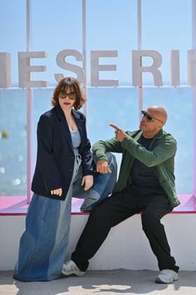 9th Cannes Series - A Bientot De Te Revoir Photocall. FC CANNES, FRANCE - APRIL 25 Sophie-Marie Larrouy and Eric Judor attends the A Bientot De Te Revoir Photocall at the 9th Canneseries International Festival on April 25, 2026 in Cannes, France. Photo by Franck Castel ABACAPRESS.COM Cannes France  Copyright: xCastelxFranck ABACAx
