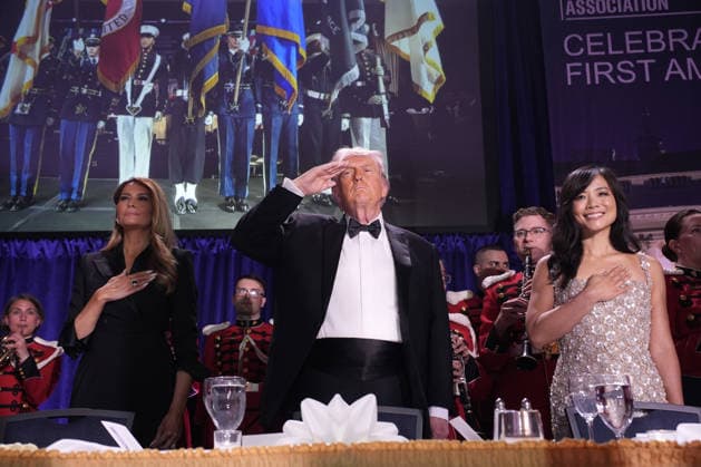 President Donald Trump and First lady Melania Trump participate in the White House Correspondents Association Dinner in Washington, DC on Friday, April 25, 2026.  WASP20260425104 YurixGripas